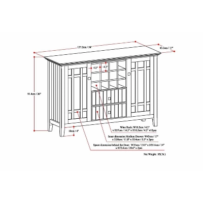 Freemont Sideboard Buffet And Winerack - WyndenHall 9 Freemont Sideboard Buffet And Winerack - WyndenHall - Image 9