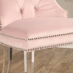 Vivi Tufted Velvet Dining Chair With Acrylic Legs Pink - Abbyson Living 9 Vivi Tufted Velvet Dining Chair With Acrylic Legs Pink - Abbyson Living -Baxton Studio Shop GUEST 3068755e 046b 440b 8374 c9ffa4bb3f2d