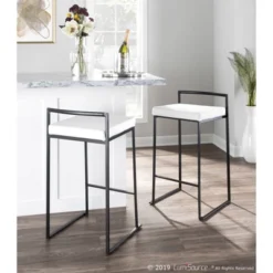Set Of 2 26" Fuji Contemporary Counter Height Barstools - LumiSource 24 Set Of 2 26" Fuji Contemporary Counter Height Barstools - LumiSource -Baxton Studio Shop GUEST 39565715 b19d 4ba2 90e9 0923df734e77