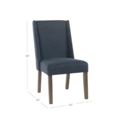 Set Of 2 Dinah Modern Dining Chairs Navy - HomePop