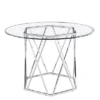 Escondido Dining Table Chrome - Steve Silver Co. -Baxton Studio Shop GUEST 46b38af7 8db5 4d1c 8165 0244145e4173