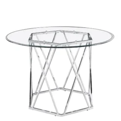 Escondido Dining Table Chrome - Steve Silver Co.