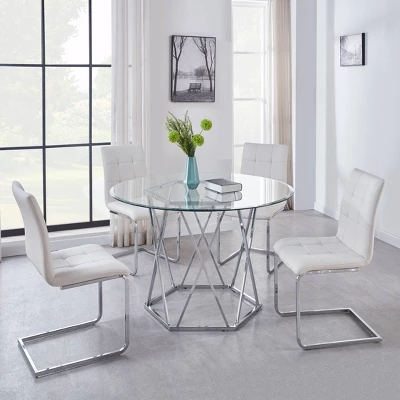 Escondido Dining Table Chrome - Steve Silver Co. 3 Escondido Dining Table Chrome - Steve Silver Co. - Image 3