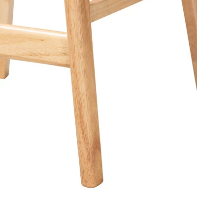 Ulyana Fabric And Wood Counter Stool - Baxton Studio 5 Ulyana Fabric And Wood Counter Stool - Baxton Studio - Image 5