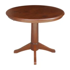 36" Oscar Round Top Pedestal Table Dining Height Espresso - International Concepts