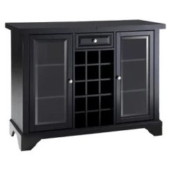 LaFayette Sliding Top Bar Cabinet - Black - Crosley