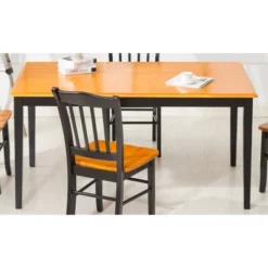 Shaker Dining Table Black/Oak Brown - Boraam