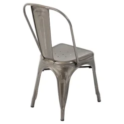 Set Of 2 Oregon Industrial Dining Chair Metal/Silver Gloss - LumiSource 6 Set Of 2 Oregon Industrial Dining Chair Metal/Silver Gloss - LumiSource -Baxton Studio Shop GUEST 84d13db9 c573 4f77 9bb3 2a5a7866597f