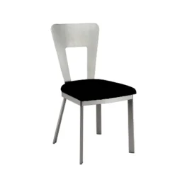 7pc Langton Dining Set W/Rectangular Back Chairs Silver/Black - HOMES: Inside + Out -Baxton Studio Shop GUEST 8fe0e895 294d 496c a906 7e313b626250