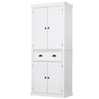 HOMCOM 72" Traditional Freestanding Kitchen Pantry Cupboard With 2 Cabinet, Drawer And Adjustable Shelves 10 HOMCOM 72" Traditional Freestanding Kitchen Pantry Cupboard With 2 Cabinet, Drawer And Adjustable Shelves - Image 10