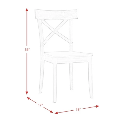 2pc Keaton X Back Wooden Side Chair Set Beach - Picket House Furnishings 11 2pc Keaton X Back Wooden Side Chair Set Beach - Picket House Furnishings - Image 11