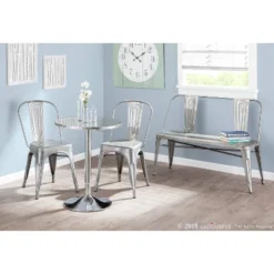 Set Of 2 Oregon Industrial Dining Chair Metal/Silver Gloss - LumiSource 9 Set Of 2 Oregon Industrial Dining Chair Metal/Silver Gloss - LumiSource -Baxton Studio Shop GUEST a0460ce5 cd69 4091 a0b7 0ebc204314f1