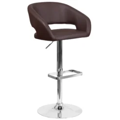 Merrick Lane Modern Bar Stool Rounded Mid-Back Stool With Height Adjustable Swivel Seat 32 Merrick Lane Modern Bar Stool Rounded Mid-Back Stool With Height Adjustable Swivel Seat -Baxton Studio Shop GUEST a25215f3 2325 44ad abc4 6820748a97c7