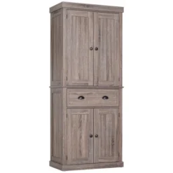 HOMCOM 72" Traditional Freestanding Kitchen Pantry Cupboard With 2 Cabinet, Drawer And Adjustable Shelves 17 HOMCOM 72" Traditional Freestanding Kitchen Pantry Cupboard With 2 Cabinet, Drawer And Adjustable Shelves -Baxton Studio Shop GUEST a50953f9 f7e6 4481 9457 6162fc84ada9