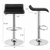 Costway Set Of 2 Swivel Bar Stool PU Leather Adjustable Kitchen Counter Bar Chairs Black Low Back 16 Costway Set Of 2 Swivel Bar Stool PU Leather Adjustable Kitchen Counter Bar Chairs Black Low Back -Baxton Studio Shop GUEST aa538a19 3bf7 459f b75a 9622442b0777