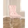 Vivi Tufted Velvet Dining Chair With Acrylic Legs Pink - Abbyson Living