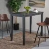 51" Broughton Rectangle Contemporary Bar Height Table Dark Gray - Christopher Knight Home -Baxton Studio Shop GUEST af5705c8 70ac 4955 b78a 91507e02abc3