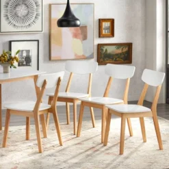 5pc Perla Dining Set White/Natural - Buylateral 8 5pc Perla Dining Set White/Natural - Buylateral -Baxton Studio Shop GUEST c0eb4aa8 ca88 4e3b a448 7cf235872490