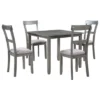 Modernluxe 5 Piece Industrial Dining Table Set Wooden Kitchen Table And 4 Chairs Gray -Baxton Studio Shop GUEST ca61ffa9 99d8 49f2 8eae f22692b56f19