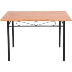 Costway 47'' Dining Table Modern Rectangular Kitchen With Spacious Tabletop & Steel Legs