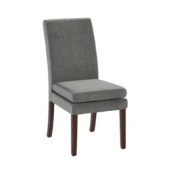 Set Of 2 Cale Upholstered Dining Chairs Gray Linen With Dark Base - Room & Joy -Baxton Studio Shop GUEST dc75896f 0086 4bdc 87c0 accd69742a9e