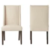 Set Of 2 Harlow Wingback Dining Chair With Nailheads Oatmeal - Inspire Q 23 Set Of 2 Harlow Wingback Dining Chair With Nailheads Oatmeal - Inspire Q -Baxton Studio Shop GUEST dccc48f5 6d7d 4885 8806 8d6ab5c497d7