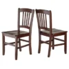 Set Of 2 Madison Slat Back Chairs Walnut - Winsome