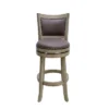 29" Cantabria Swivel Barstool Weathered White/Dark Mocha - Boraam
