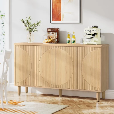 Tribesigns 59.4-Inch Buffet Cabinet Sideboard 2 Tribesigns 59.4-Inch Buffet Cabinet Sideboard - Image 2