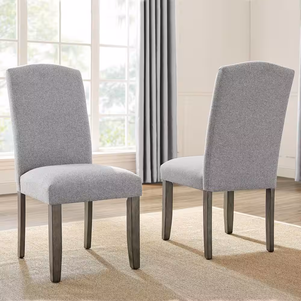 Baxton Studio Shop -Baxton Studio Shop grey fabric mossy grey wood finish on legs steve silver accent chairs em500s 64 1000